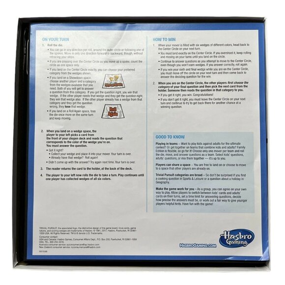 Trivial Pursuit Family Edition Board Game Fun Trivia For Kids & Adults - Picture 4 of 11